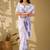 Off white beads and stones organza women  saree