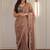 Gold sequinned satin saree