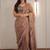 Gold sequinned satin saree