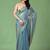 Blue women ethnic motifs woven design saree