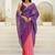 Multicolor bandhani beads and stones jute cotton saree