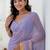 Purple embroidered  chiffon saree