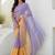Purple embroidered  chiffon saree