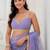 Purple embroidered  chiffon saree