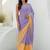 Purple embroidered  chiffon saree
