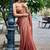 Peach ethnic motifs embroidered organza saree