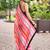 Multicolor striped sequinned organza saree