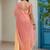 Orange orange yellow colourblocked  chiffon saree with blouse piece