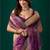 Beige floral zari tissue saree