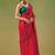Red zari tissue saree