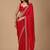 Red embellished embroidered organza heavy work saree
