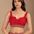 Red embellished embroidered organza heavy work saree