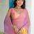 Pink  chiffon saree