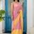 Pink  chiffon saree
