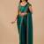 Green embellished embroidered organza heavy work saree