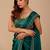 Green embellished embroidered organza heavy work saree