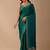Green embellished embroidered organza heavy work saree