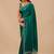 Green embellished embroidered organza heavy work saree