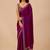 Purple embellished embroidered organza heavy work saree