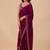 Purple embellished embroidered organza heavy work saree