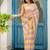 Multicolor striped beads and stones organza saree