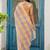 Multicolor striped beads and stones organza saree