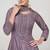 Mauve silk blend readymade anarkali suit with embroidery work