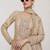 Beige silk blend readymade anarkali suit with embroidery work
