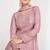 Pink silk blend readymade anarkali suit with embroidery work
