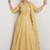 Yellow silk blend readymade anarkali suit with embroidery work