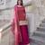 Magenta shimmer readymade suit with embroidery work
