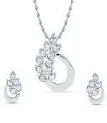 Stylish American Diamond Pendant Set With Chain