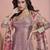 lavender viscose readymade anarkali suit with embroidery work