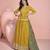 Mustard viscose readymade suit with embroidery work