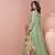 Sage viscose readymade anarkali suit with embroidery work