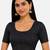 Navy blue spandex golden zari straight line stretchable readymade saree blouse