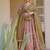 Mauve silk digitally printed party-wear readymade gown with dupatta