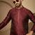 Men’s maroon jacquard embroidered mandarin collar kurta – traditional ethnic wear