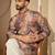 Men’s multi silk blend printed mandarin collar kurta – traditional ethnic wear