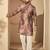 Men’s multi silk blend printed mandarin collar kurta – traditional ethnic wear