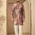 Men’s multi silk blend printed mandarin collar kurta – traditional ethnic wear