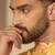 Men’s yellow silk blend printed mandarin collar kurta – traditional ethnic wear