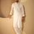 White embroidered kurta set for men with trousers – elegant ethnic wear