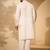White embroidered kurta set for men with trousers – elegant ethnic wear