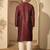 Maroon embroidered kurta set for men with trousers – elegant ethnic wear