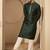Green embroidered kurta set for men with trousers – elegant ethnic wear