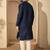 Blue embroidered kurta set for men with trousers – elegant ethnic wear