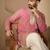 Pink embroidered kurta set for men with trousers – elegant ethnic wear