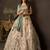 Stunning Cream Embroidered Silk Engagement Wear Lehenga Choli