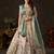 Stunning Cream Embroidered Silk Engagement Wear Lehenga Choli